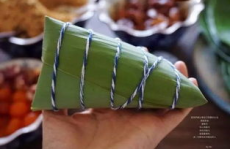 四角粽子绑绳方法视频,传统美食的精致收尾